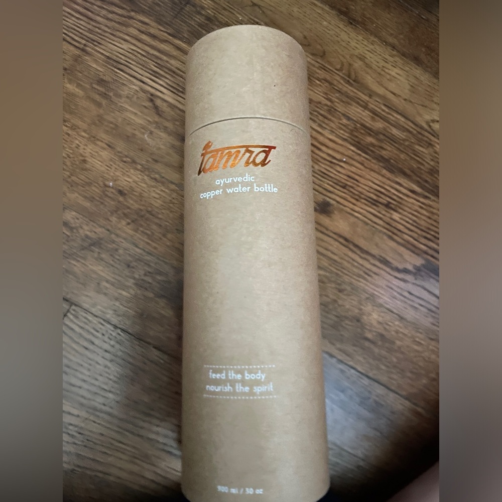Tamra copper water bottle, bottom is bent but still absolutely usable.